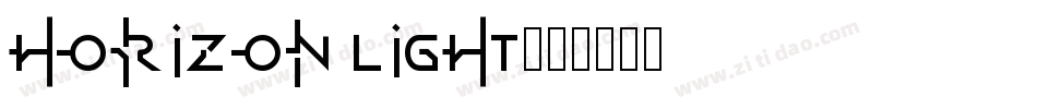Horizon Light字体转换